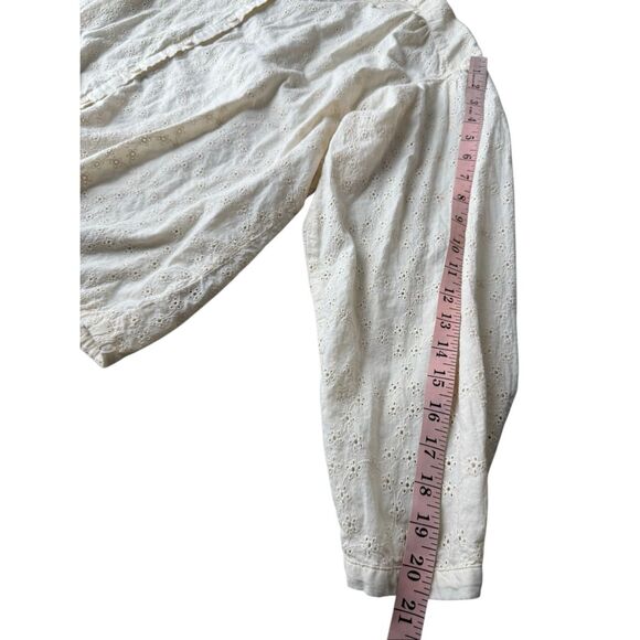 Free People Stars Align Button Front Top in Ivory Size M - Picture 11 of 12